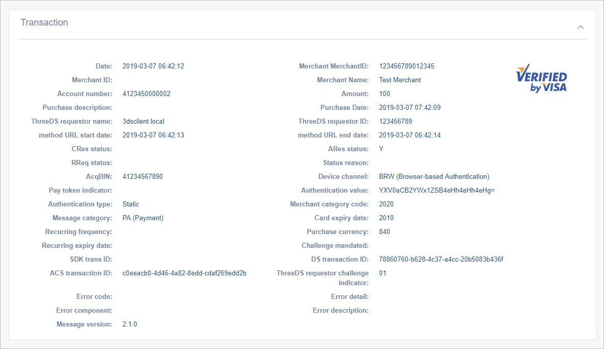 Transaction Details