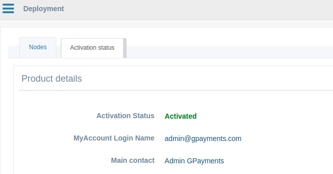 Activation Status